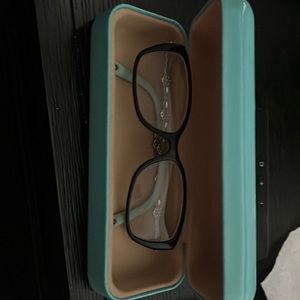 Tiffany and Co Blue and Black Frames with flower rhinestones rare and unique